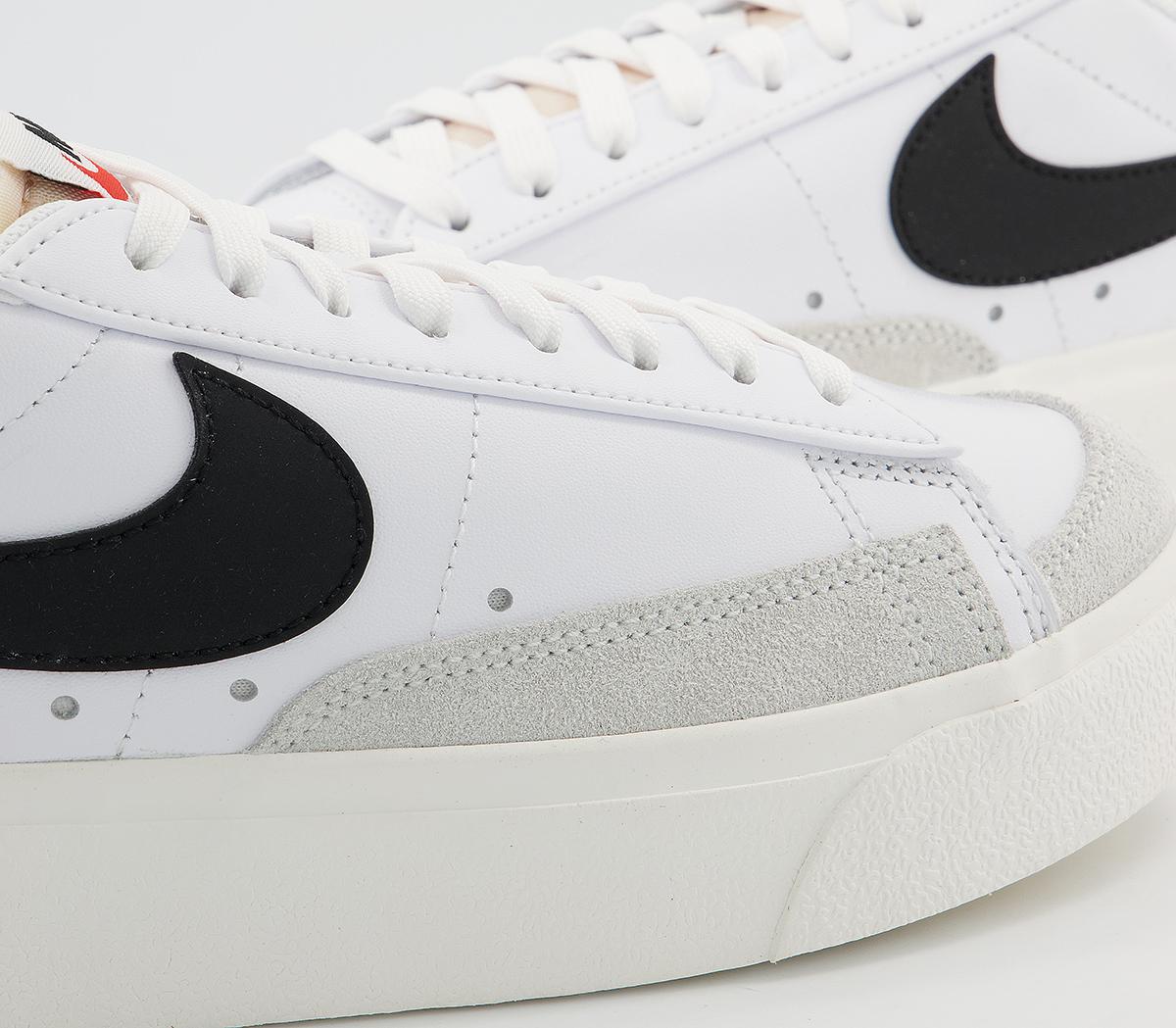 Nike Blazer Low Platform Trainers Nike Blazer Low Platform Trainers White Black Sail Team Orange
