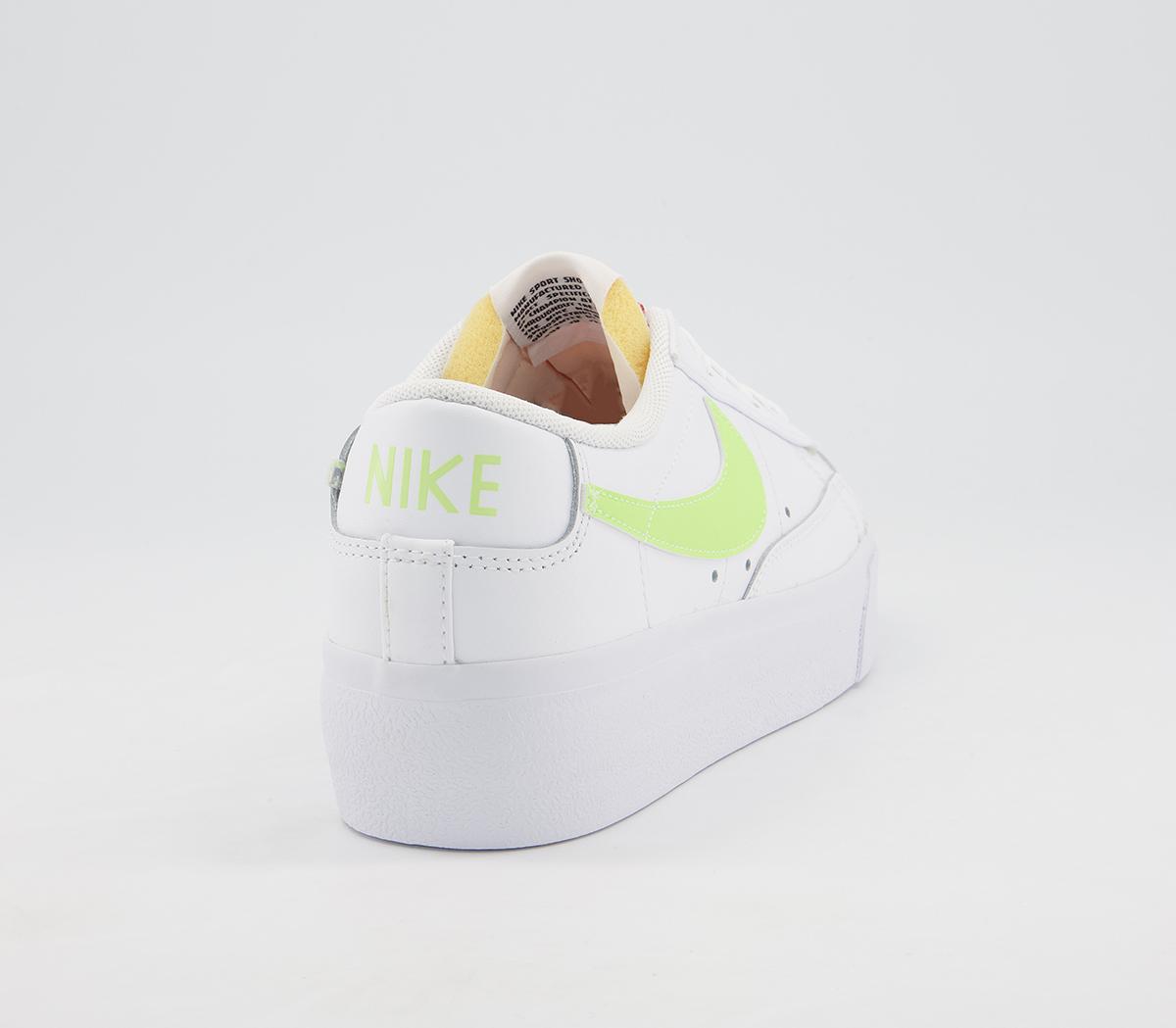 Nike Blazer Low Platform Trainers Nike Blazer Low Platform Trainers White Lemon Twist