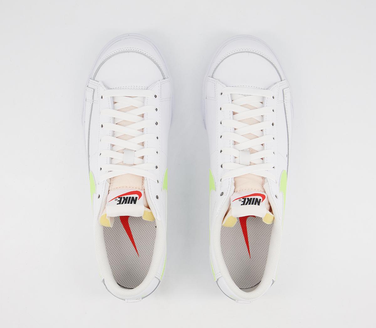 Nike Blazer Low Platform Trainers Nike Blazer Low Platform Trainers White Lemon Twist