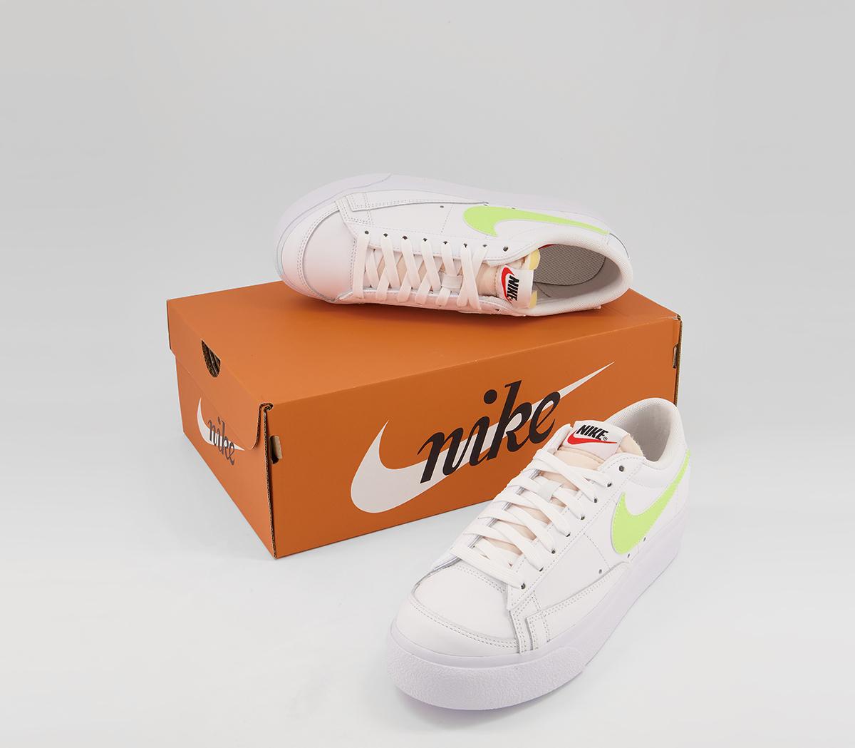 Nike Blazer Low Platform Trainers Nike Blazer Low Platform Trainers White Lemon Twist