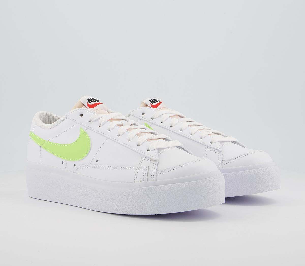 Nike Blazer Low Platform Trainers Nike Blazer Low Platform Trainers White Lemon Twist