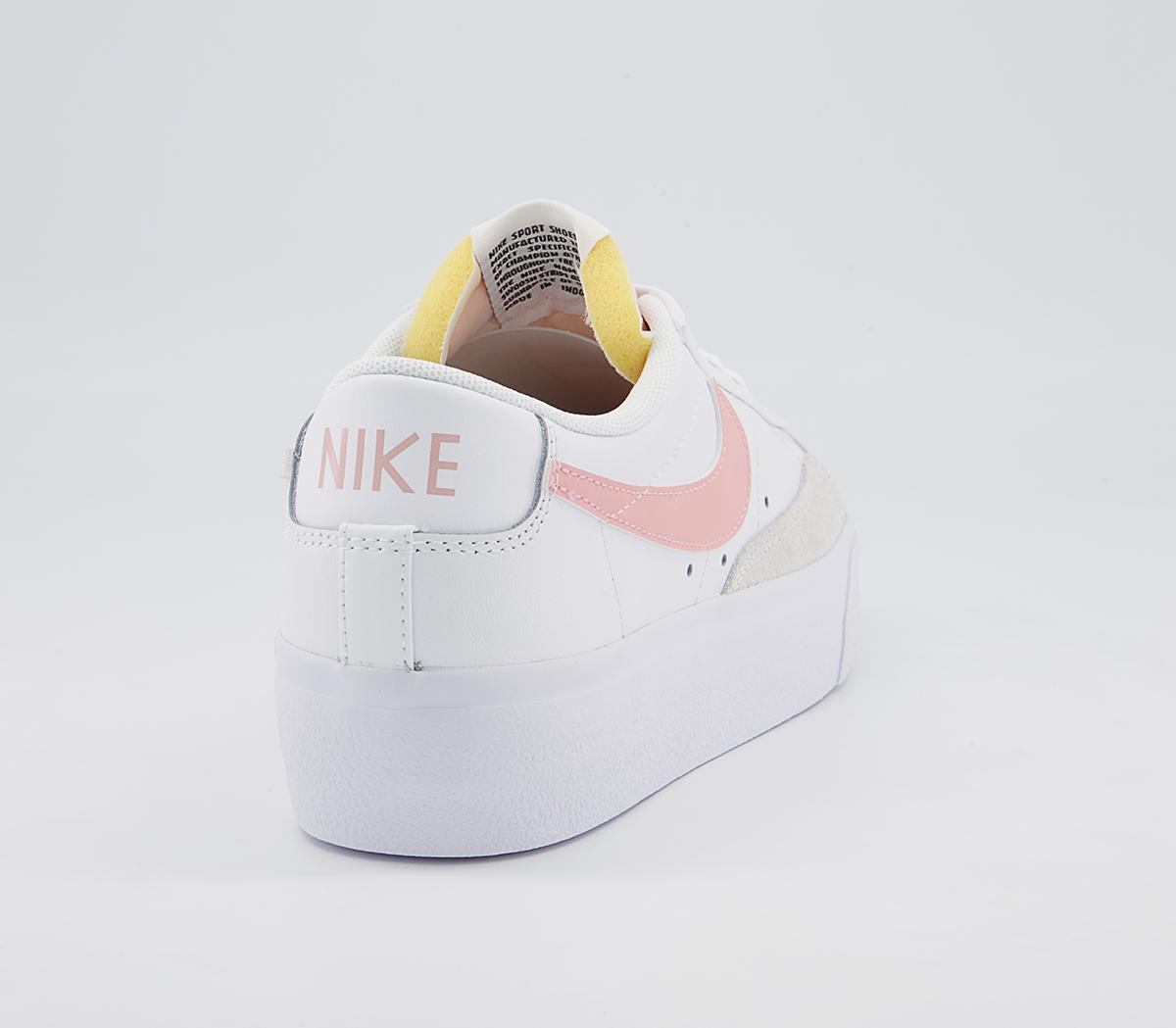 Nike Blazer Low Platform Trainers Nike Blazer Low Platform Trainers White Pink Glaze White