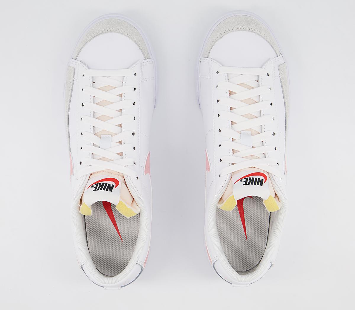 Nike Blazer Low Platform Trainers Nike Blazer Low Platform Trainers White Pink Glaze White
