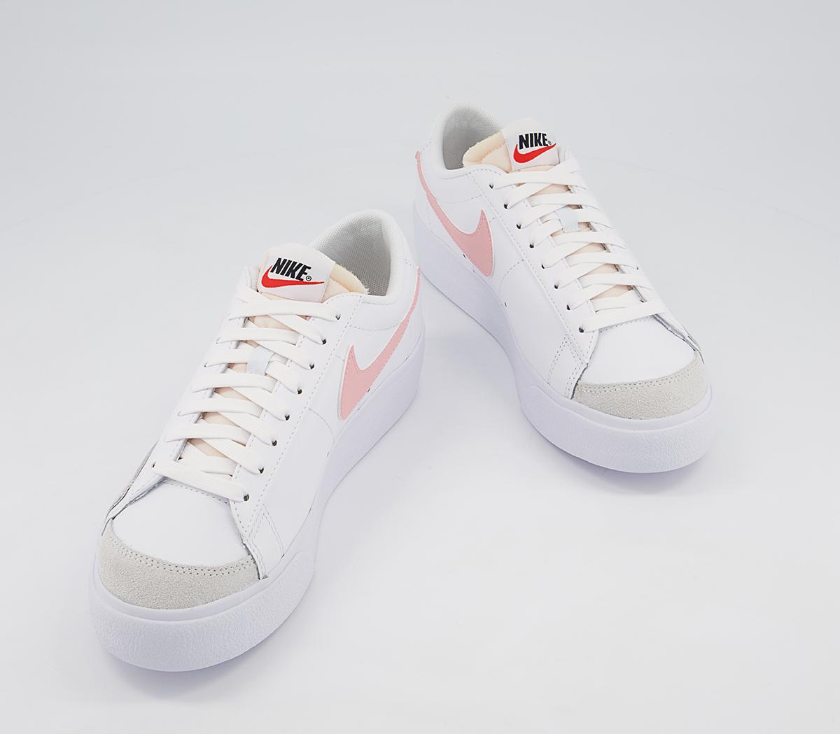 Nike Blazer Low Platform Trainers Nike Blazer Low Platform Trainers White Pink Glaze White