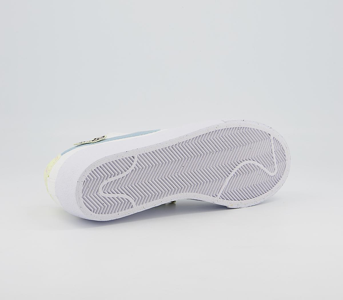 Nike Blazer Low Platform Trainers Nike Blazer Low Platform Trainers White Boarder Blue Pink Oxford