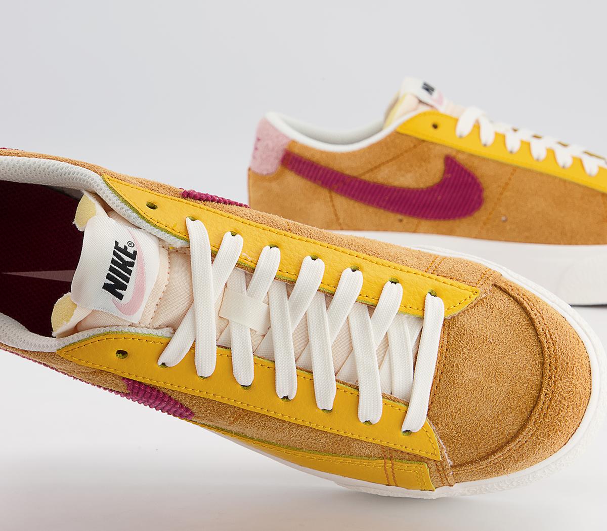 Nike Blazer Low Platform Trainers Nike Blazer Low Platform Trainers Sunset Rush Maroon University Gold
