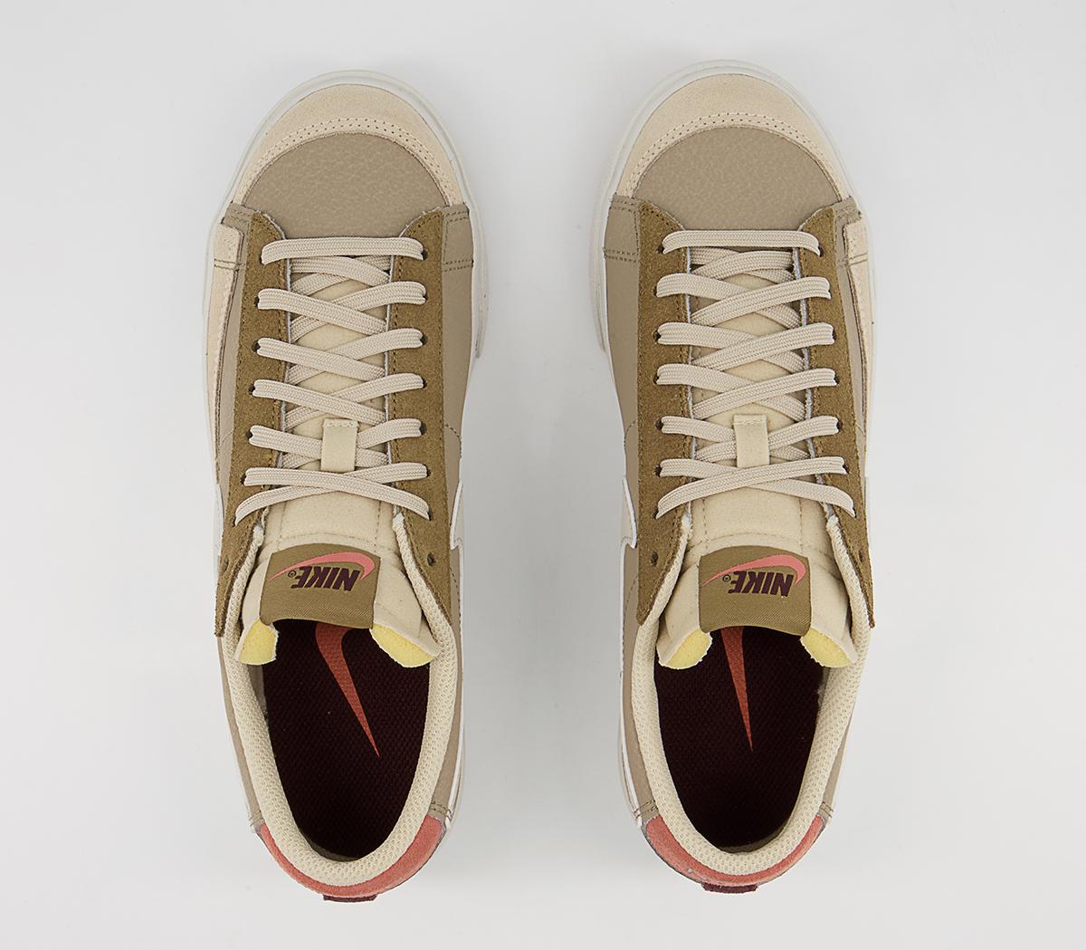 Nike Blazer Low Platform Trainers Nike Blazer Low Platform Trainers Khaki Light Bone Madder Root Hazel Rush