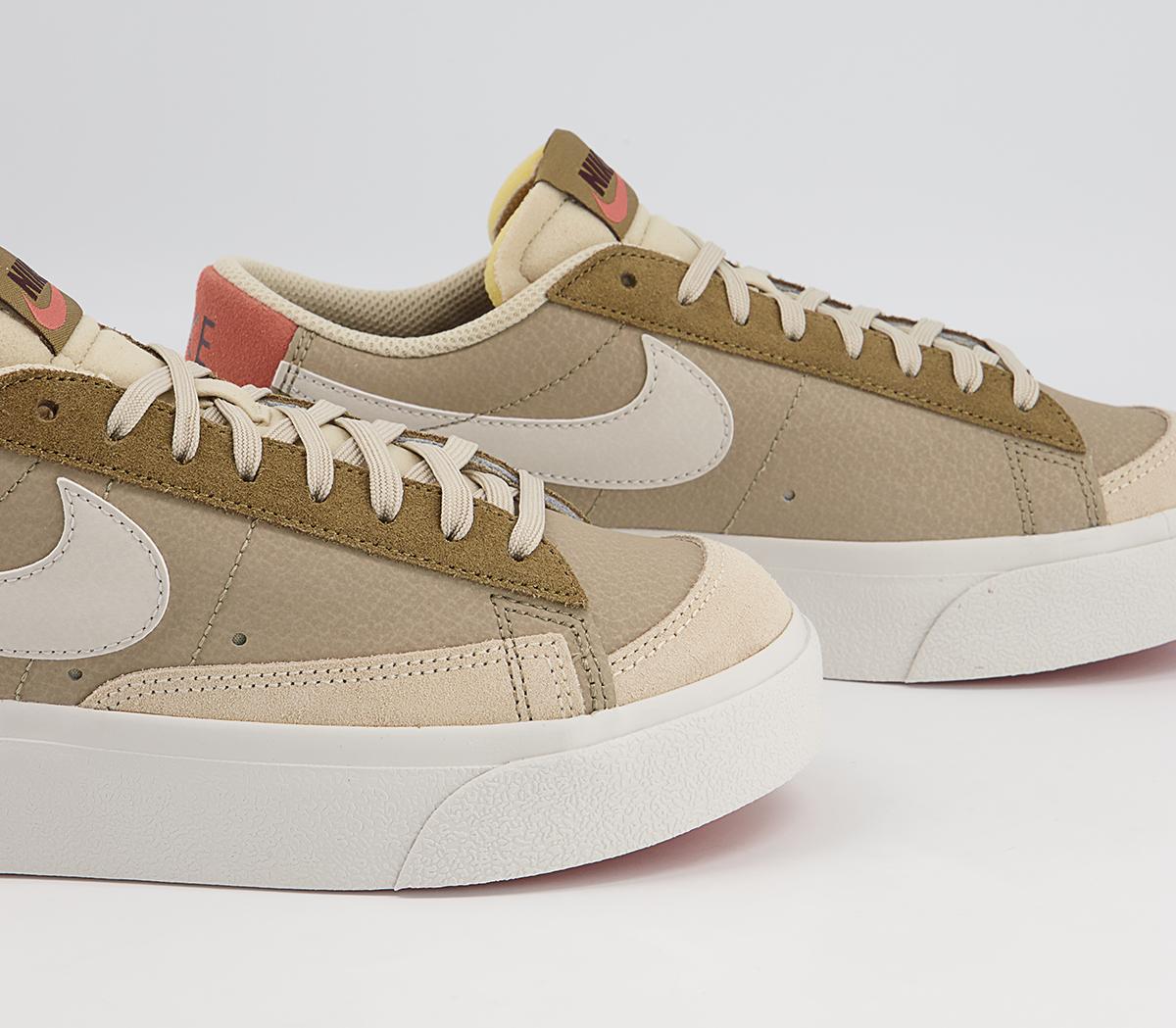 Nike Blazer Low Platform Trainers Nike Blazer Low Platform Trainers Khaki Light Bone Madder Root Hazel Rush