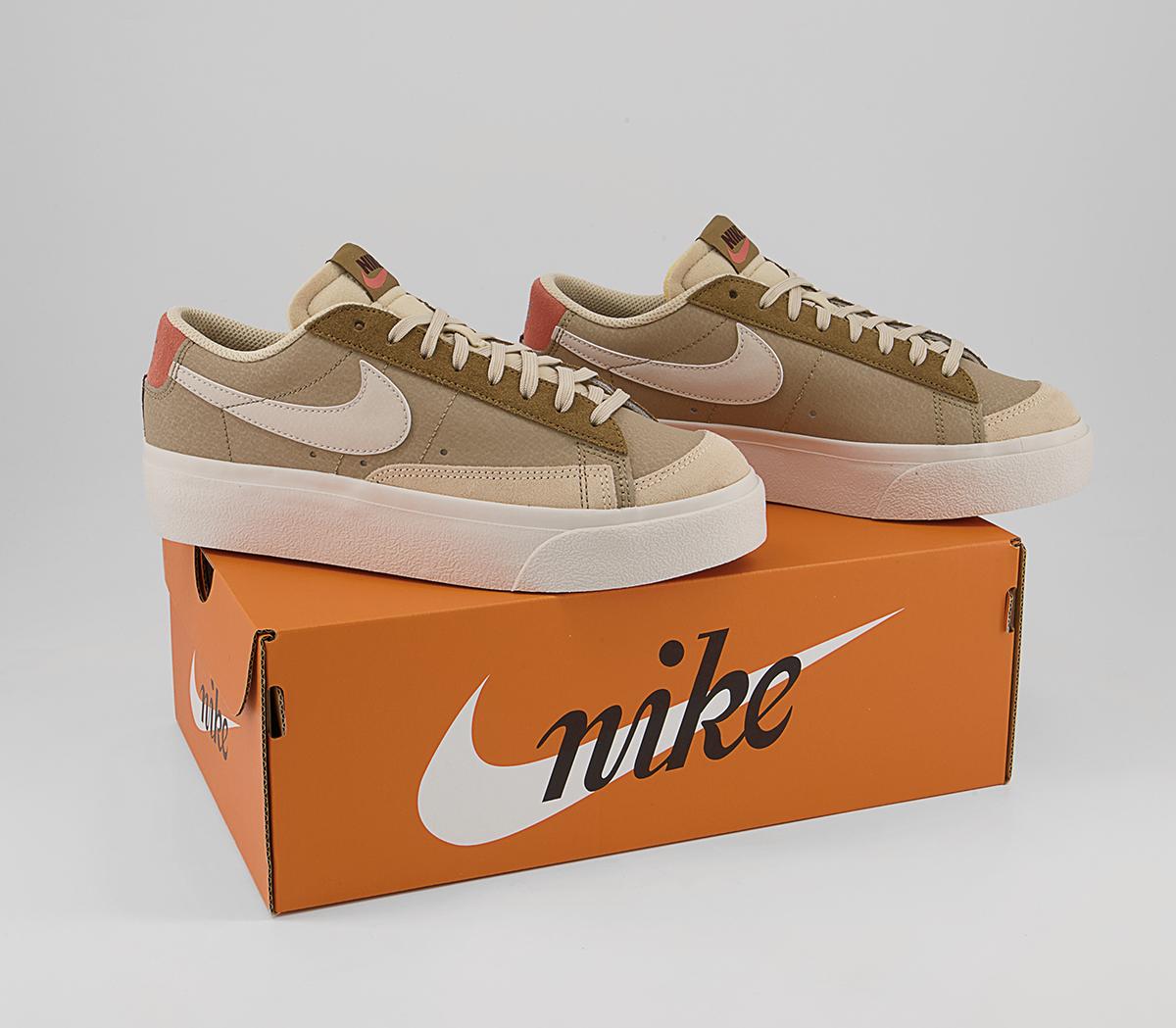 Nike Blazer Low Platform Trainers Nike Blazer Low Platform Trainers Khaki Light Bone Madder Root Hazel Rush