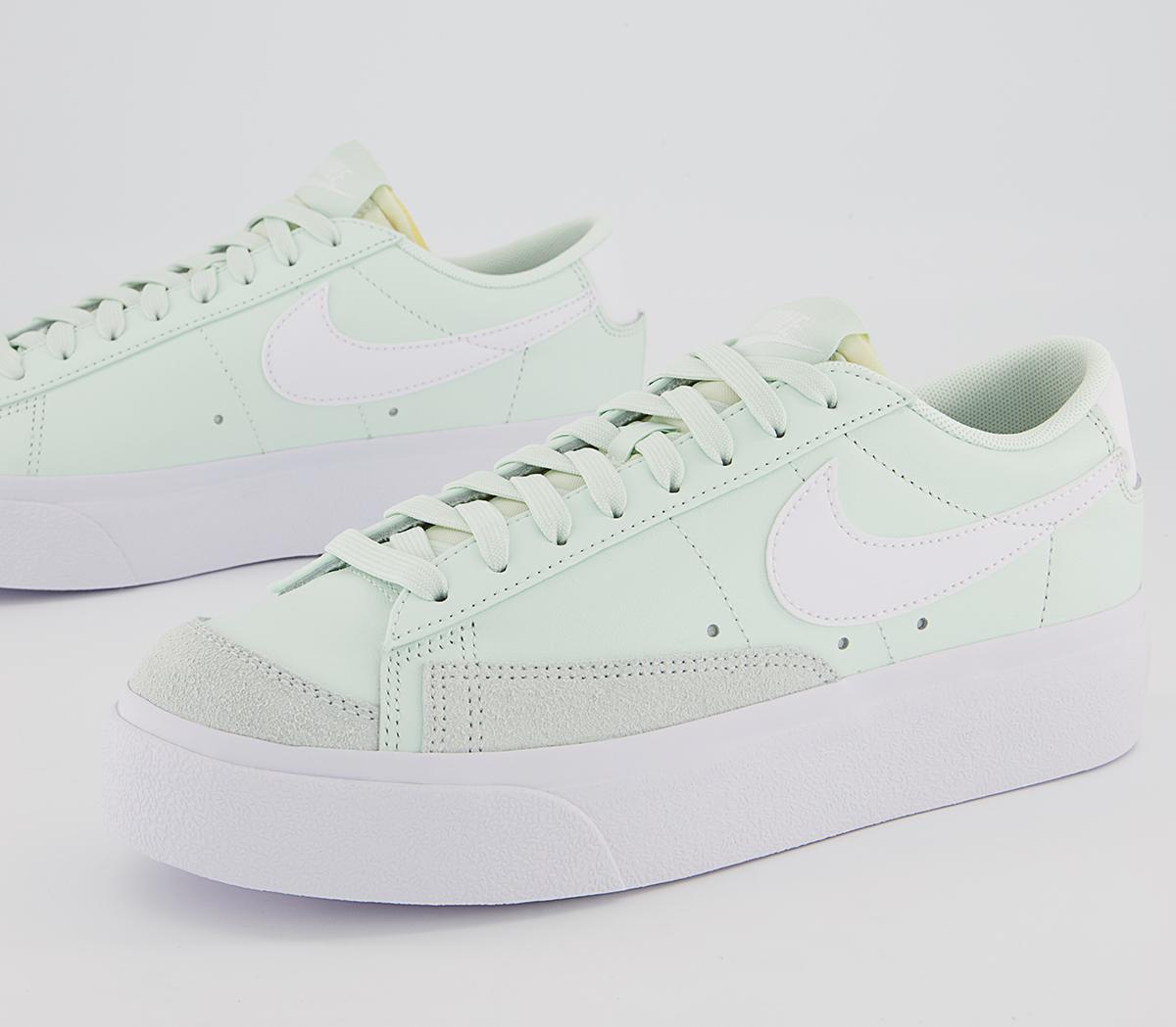 Nike Blazer Low Platform Trainers Nike Blazer Low Platform Trainers Barely Green White Barely Green