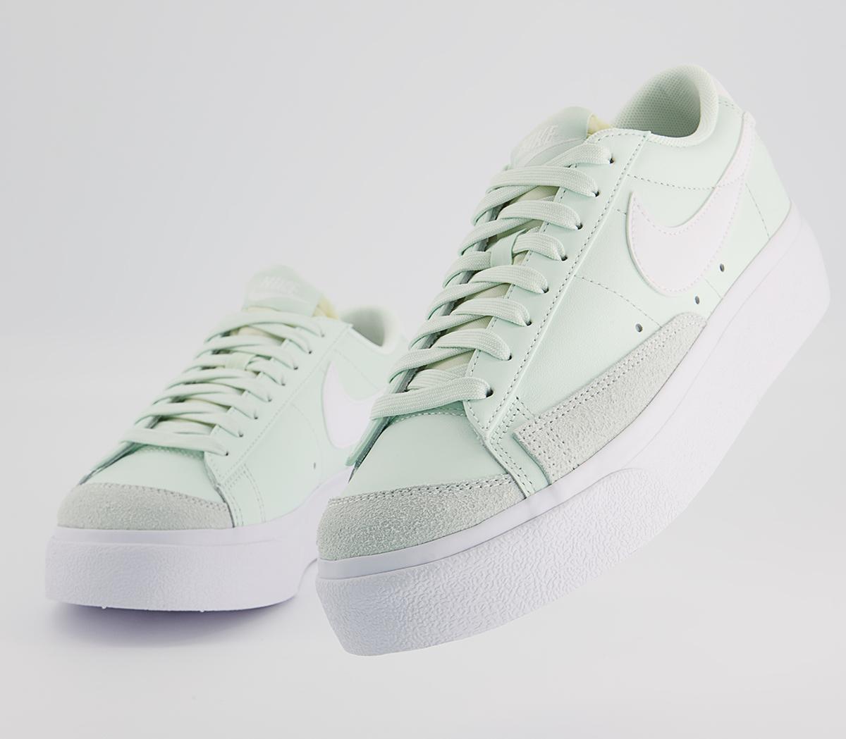 Nike Blazer Low Platform Trainers Nike Blazer Low Platform Trainers Barely Green White Barely Green