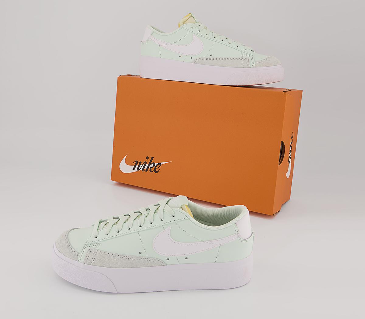 Nike Blazer Low Platform Trainers Nike Blazer Low Platform Trainers Barely Green White Barely Green