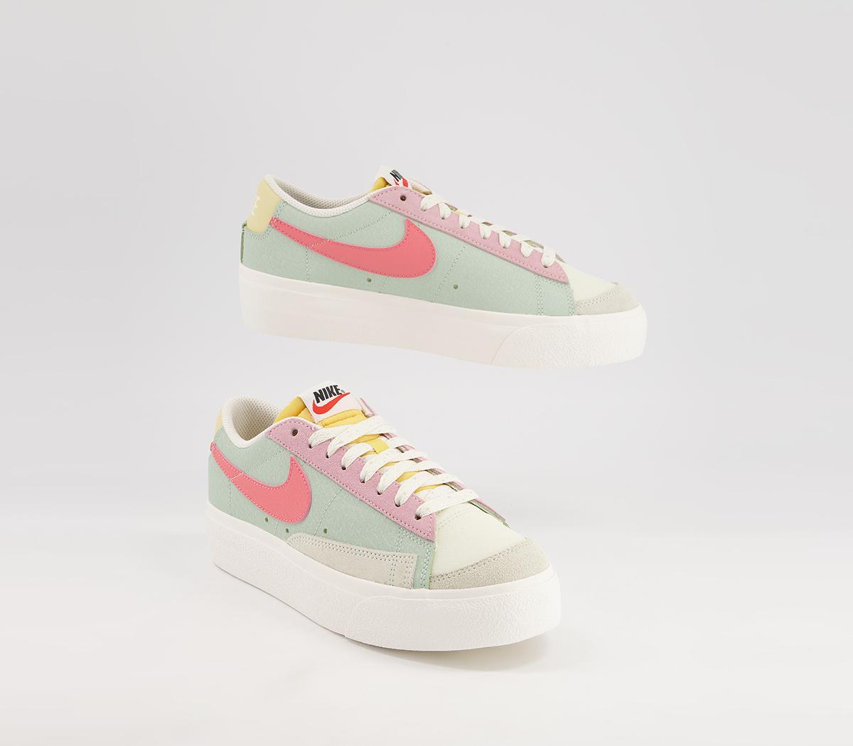 nike wmns blazer low platform seafoam