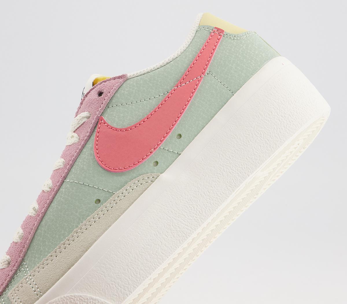 nike wmns blazer low platform seafoam