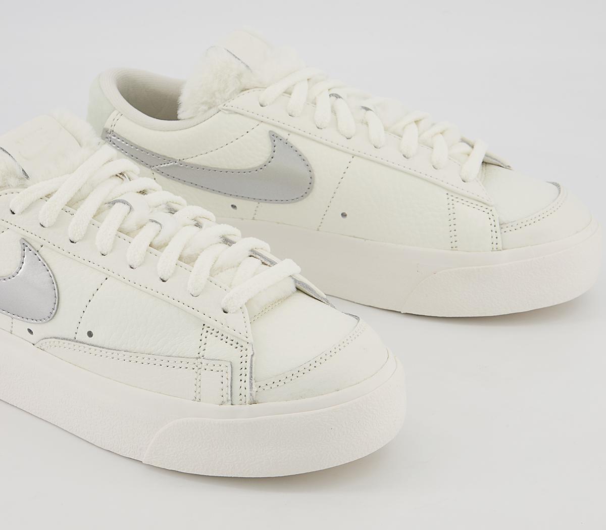 Nike Blazer Low Platform Trainers Nike Blazer Low Platform Trainers Sail Metallic Silver