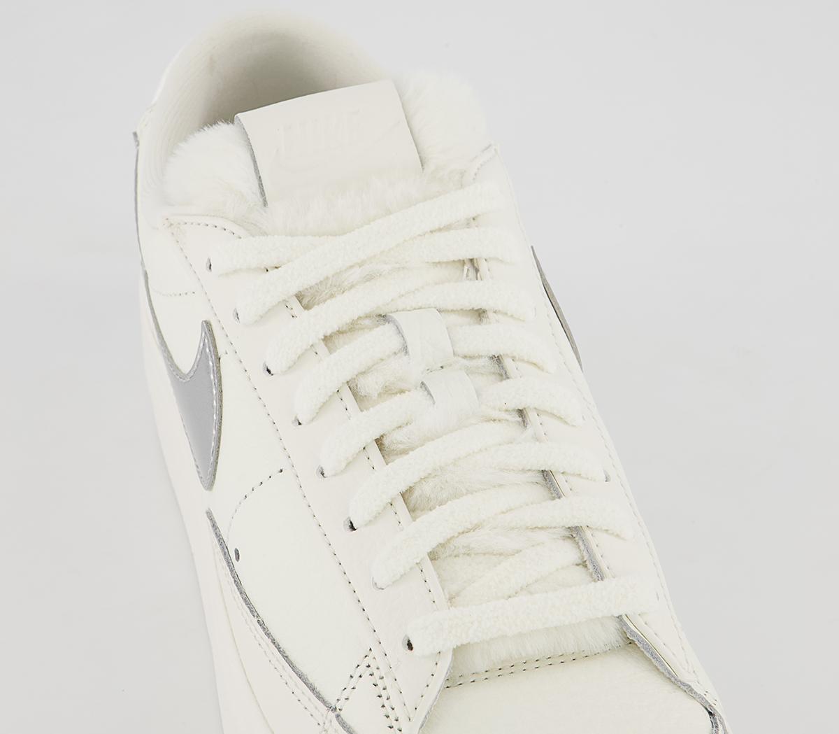 Nike Blazer Low Platform Trainers Nike Blazer Low Platform Trainers Sail Metallic Silver