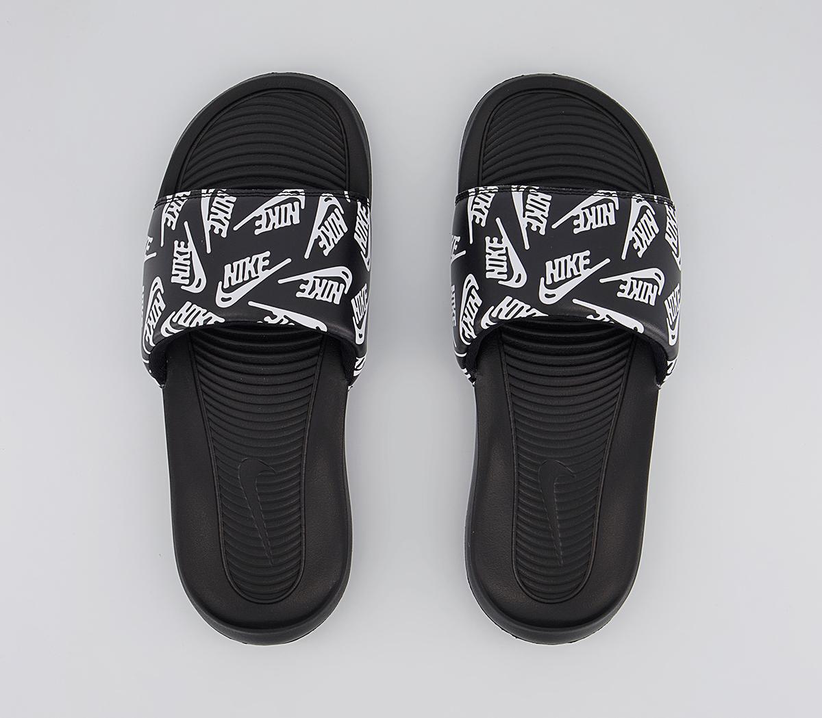 Nike Victori One Slides Nike Victori One Slides Black White Black