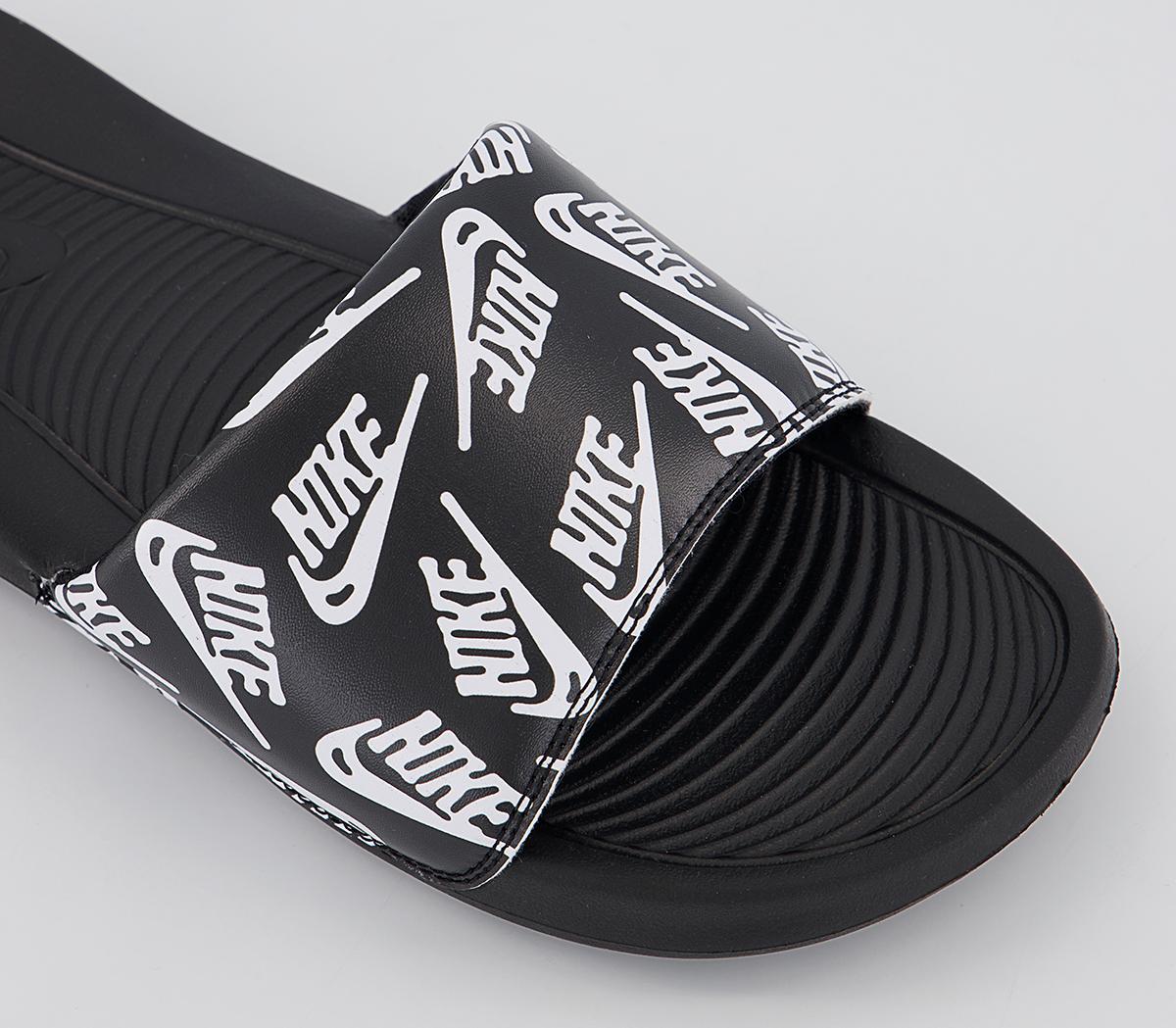 Nike Victori One Slides Nike Victori One Slides Black White Black