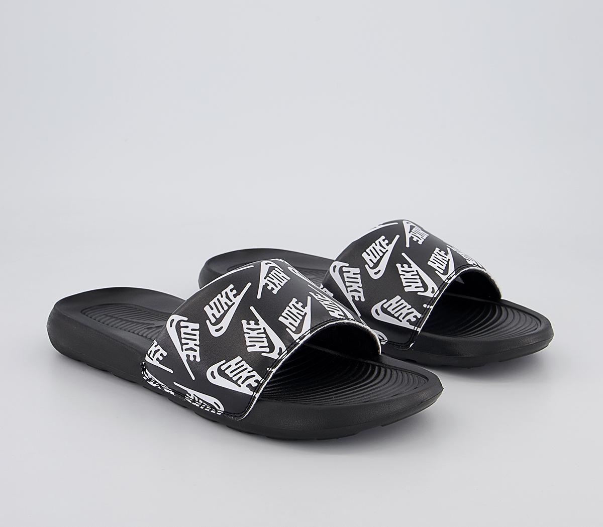 Nike Victori One Slides Nike Victori One Slides Black White Black