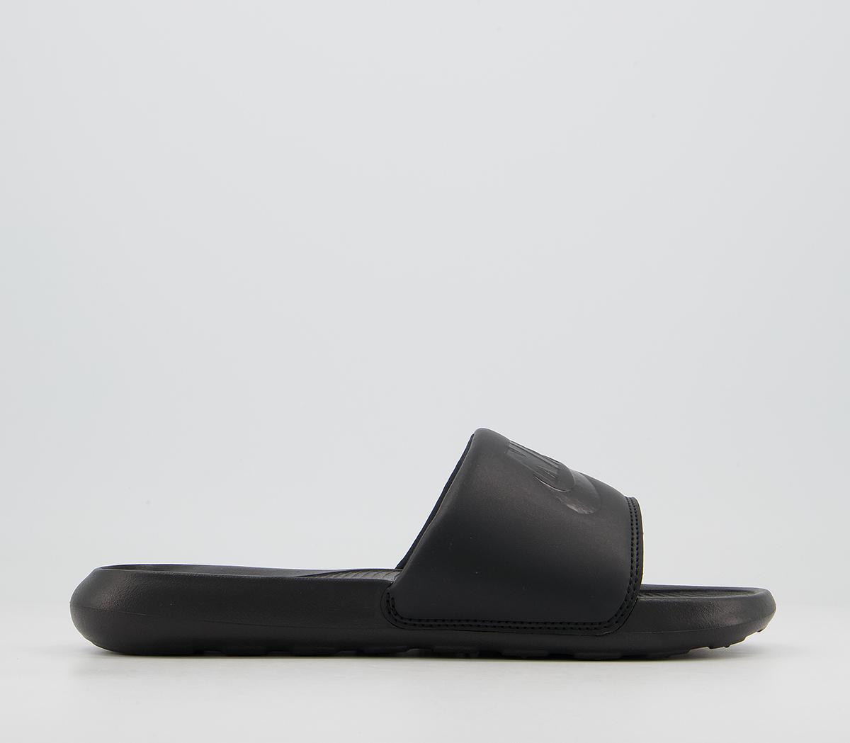 Nike black sliders outlet womens