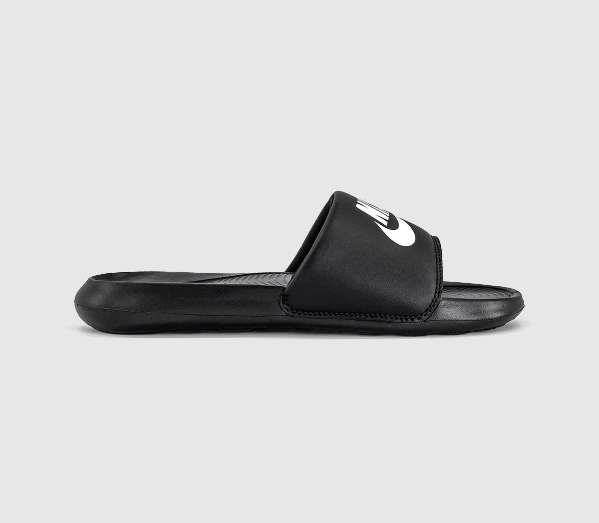 Nike Victori One Sliders White Black in Women's Size 5.5, Office Shoes
