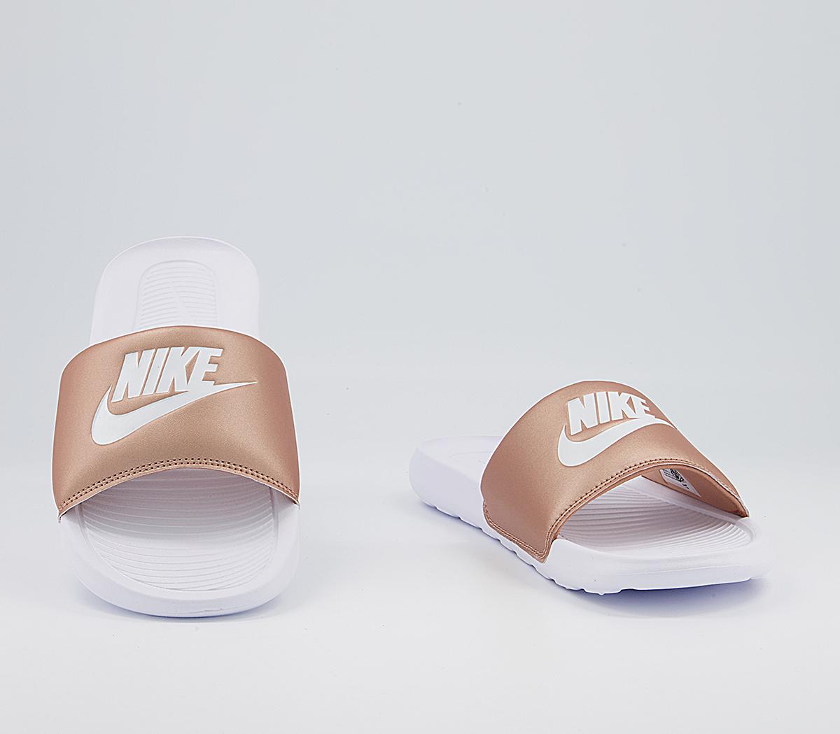 Nike Victori One Slides Nike Victori One Slides Metallic Red Bronze White White