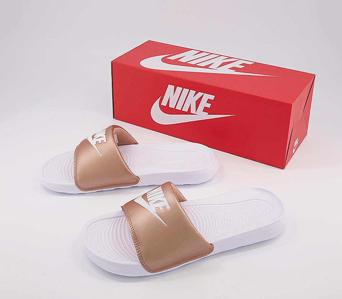 nike slides red and white