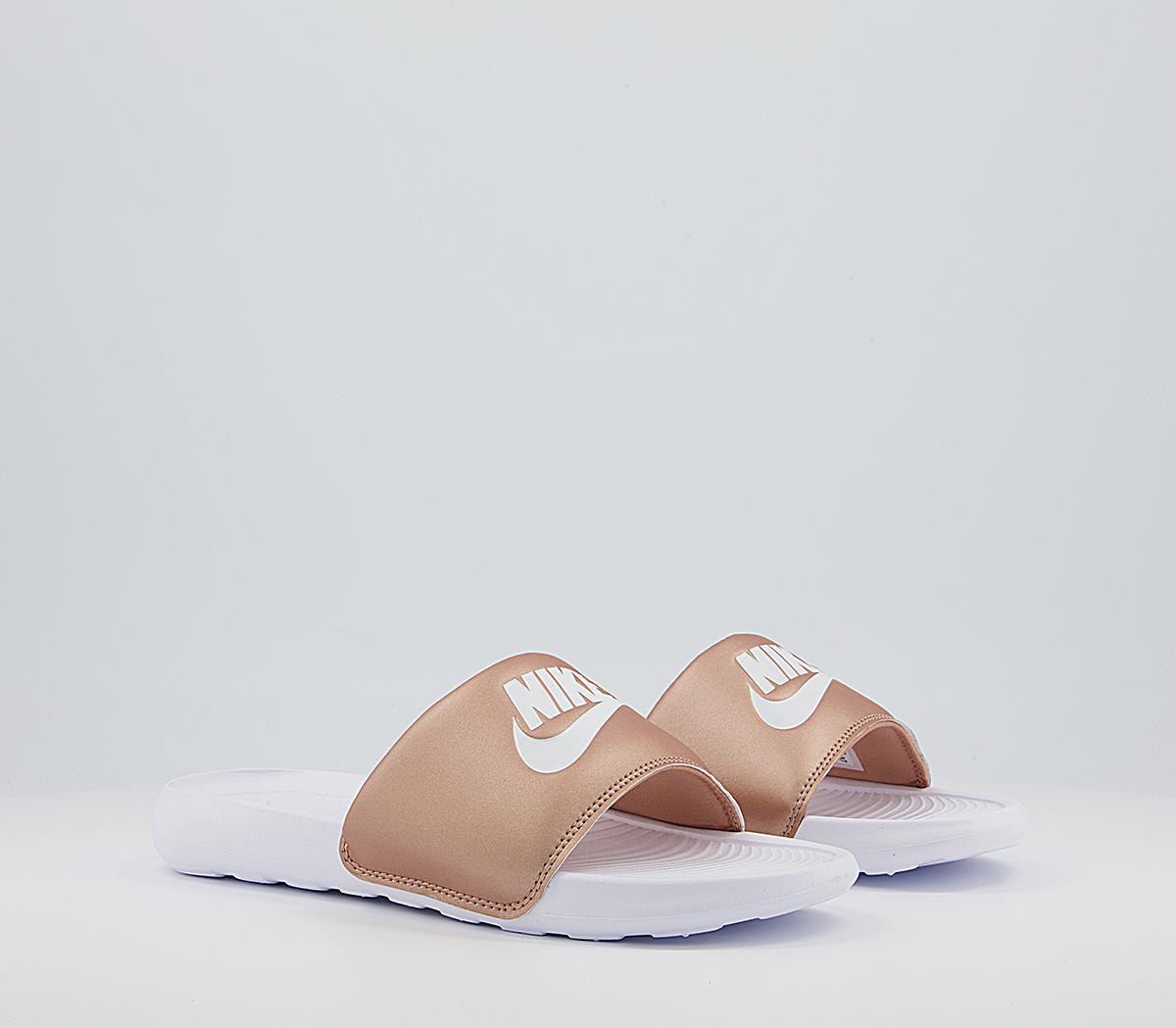 Nike Victori One Slides Nike Victori One Slides Metallic Red Bronze White White