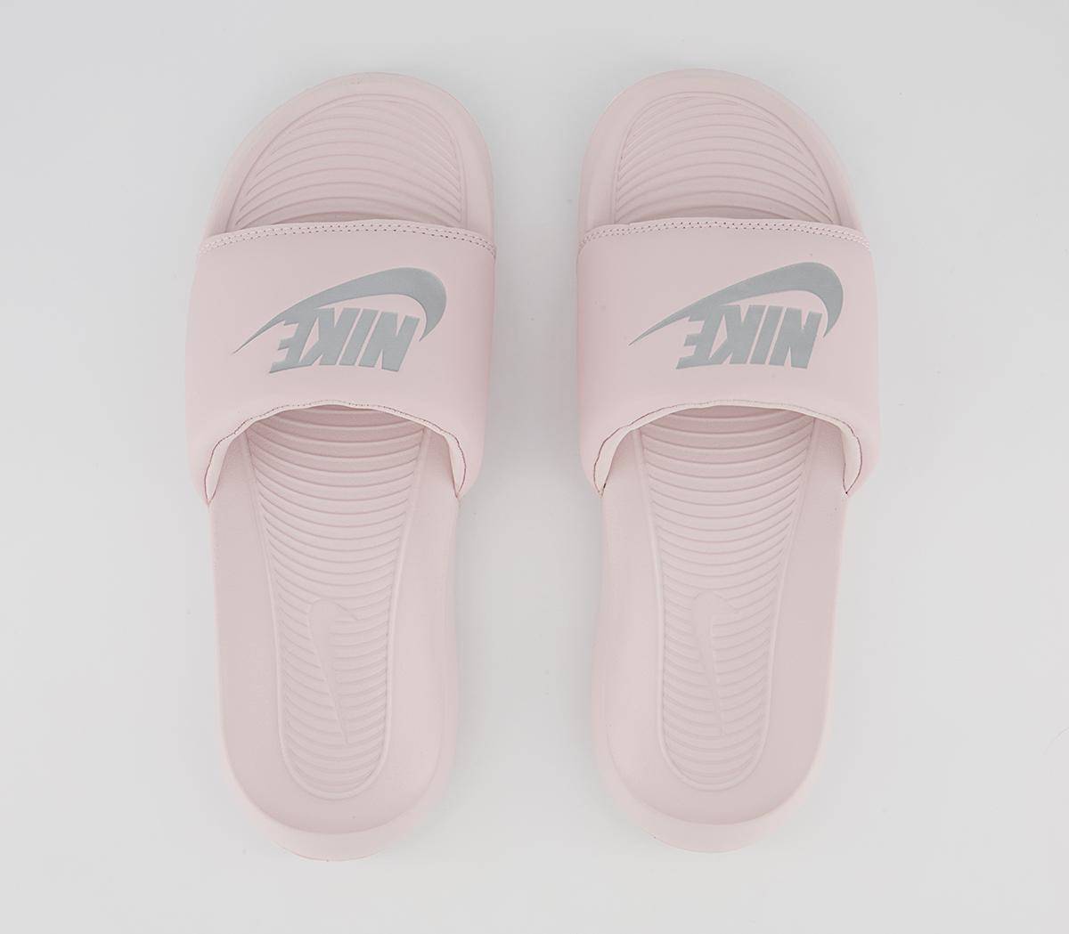 Nike Victori One Sliders Nike Victori One Sliders Barely Rose Silver Barely Rose