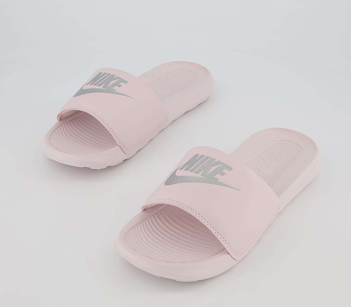 Nike Victori One Sliders Nike Victori One Sliders Barely Rose Silver Barely Rose