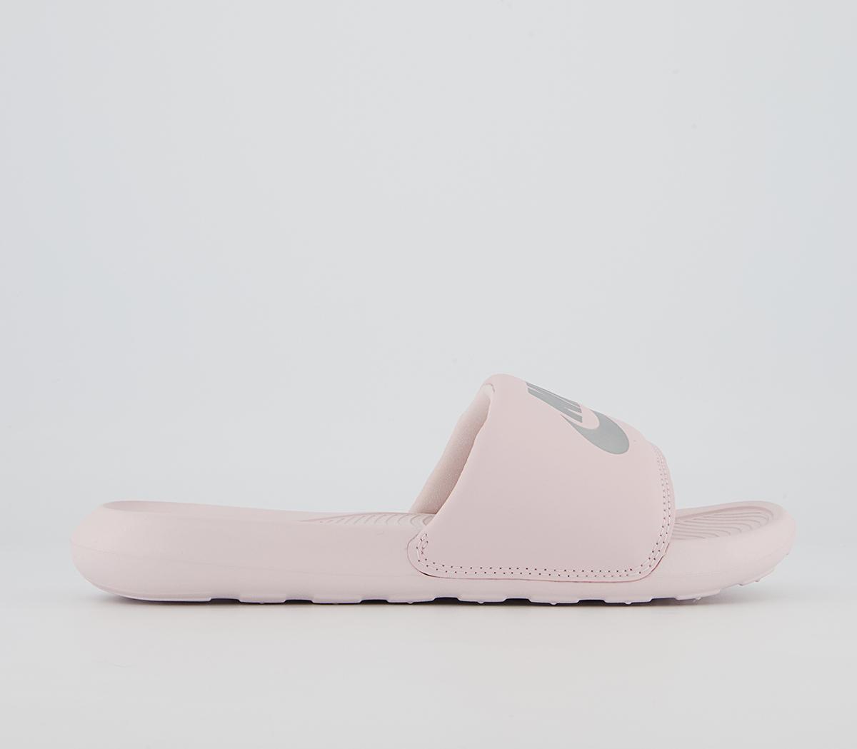 Nike Victori One Sliders Barely Rose Silver Barely Rose Women s Sliders