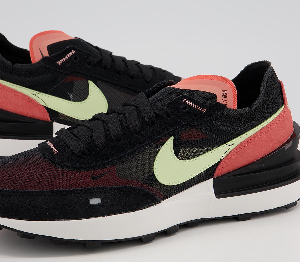 Nike Nike Waffle One Trainers Nike Nike Waffle One Trainers Black Lime Ice Magic Ember Crimson Bliss Gum Med B