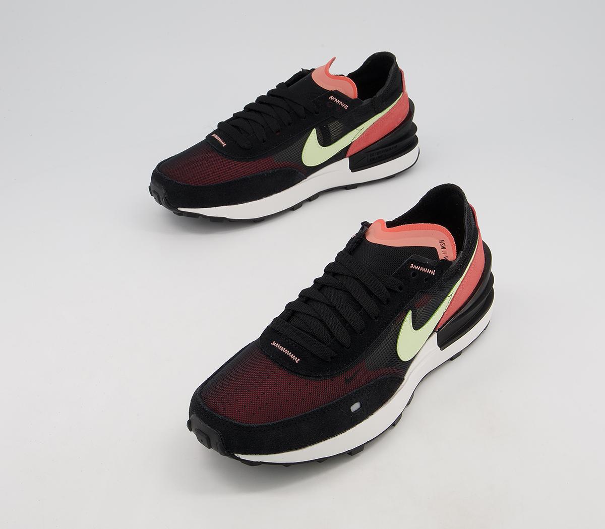 Nike Nike Waffle One Trainers Nike Nike Waffle One Trainers Black Lime Ice Magic Ember Crimson Bliss Gum Med B