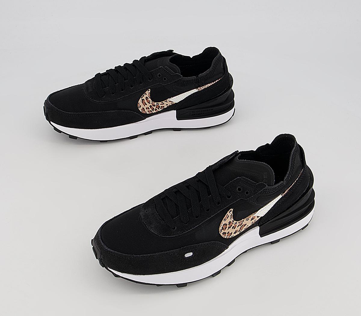 Nike Waffle One Trainers Nike Waffle One Trainers Black Leopard Black
