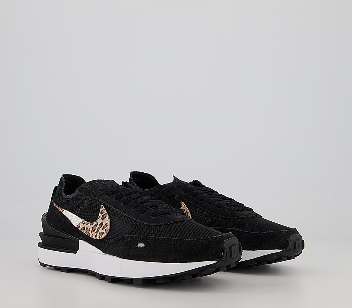 Nike Waffle One Trainers Nike Waffle One Trainers Black Leopard Black
