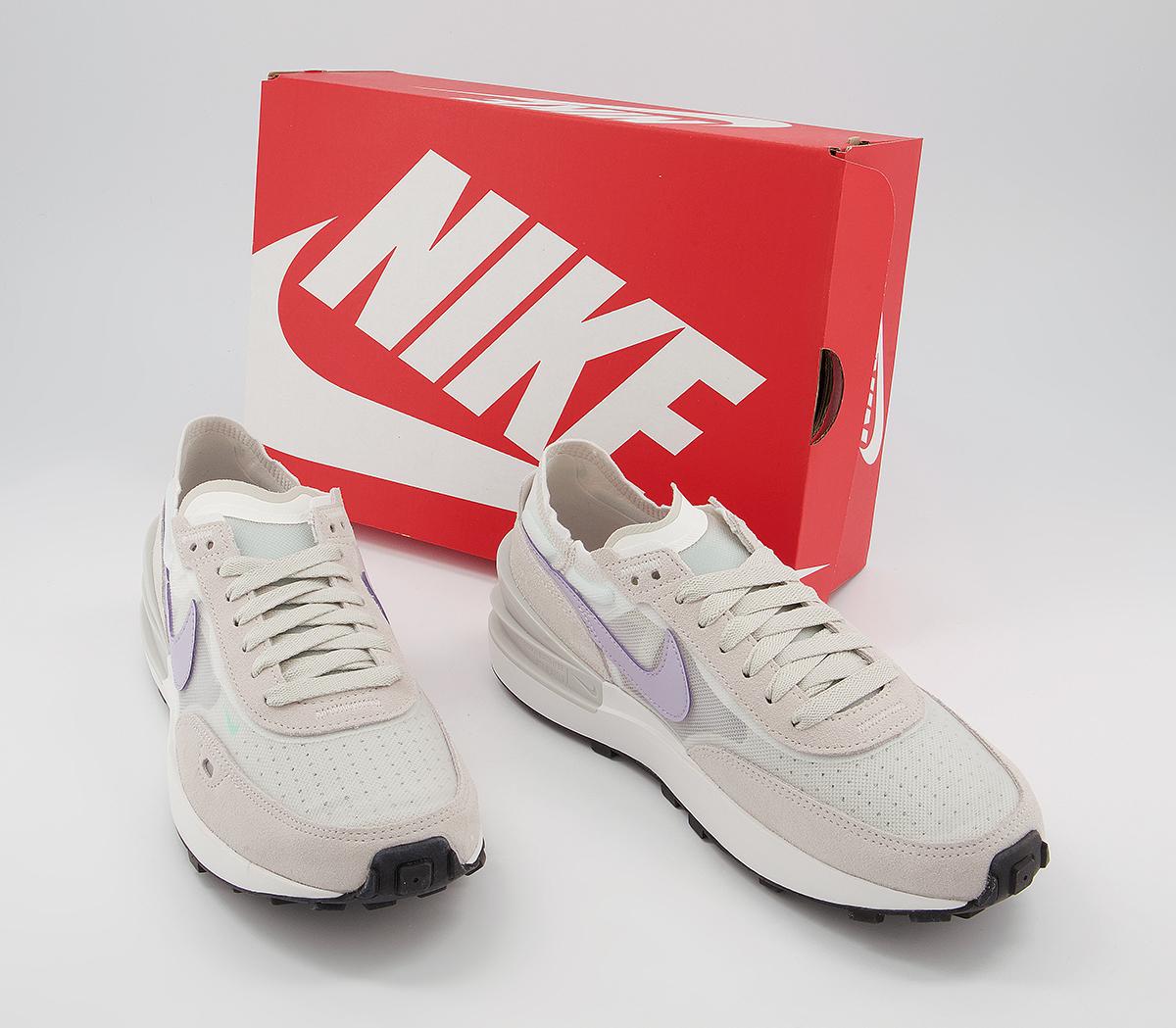 Nike Waffle One Trainers F Nike Waffle One Trainers F White Lilac Bone Green Summit White