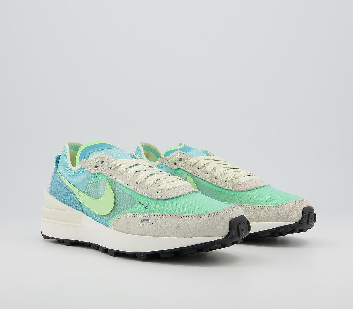 Nike Waffle One Trainers F Nike Waffle One Trainers F White Lime Glow Black