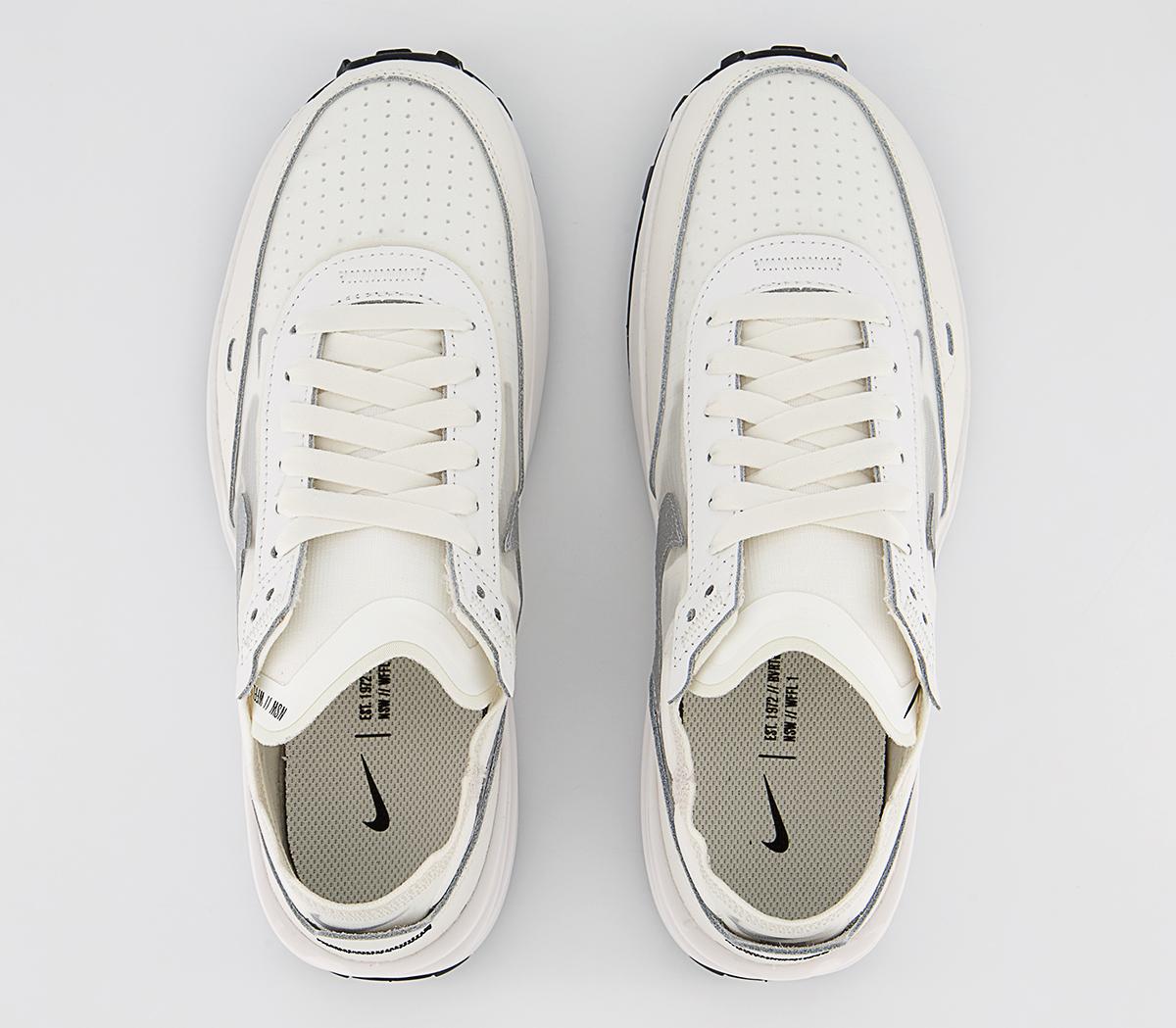 Nike Nike Waffle One Trainers Summit White Metallic Silver Sail Black