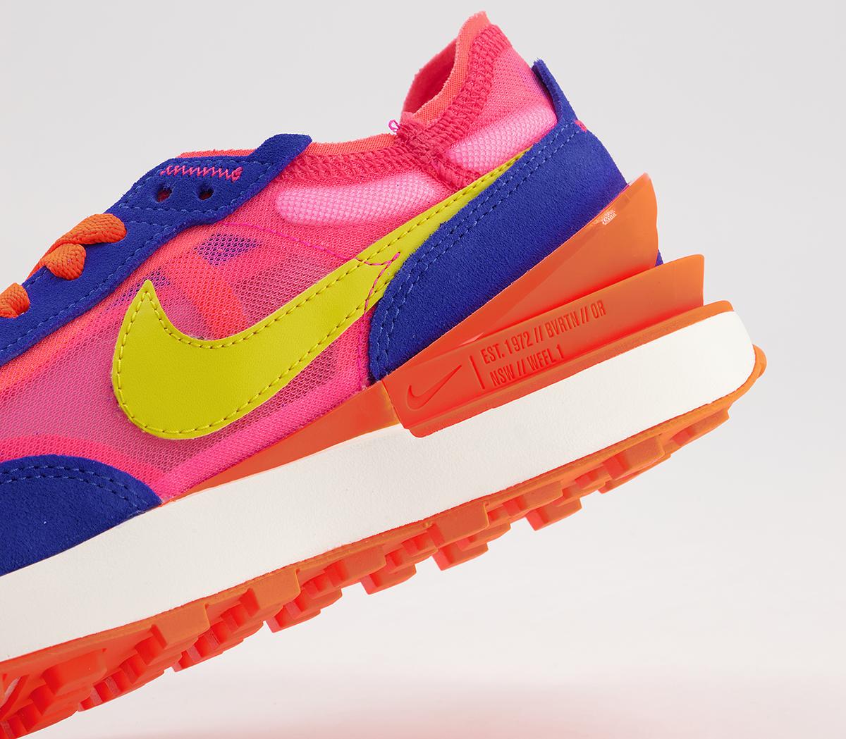 Nike Waffle One Trainers Nike Waffle One Trainers Racer Blue Citron Hyper Pink Siren Red Hyper