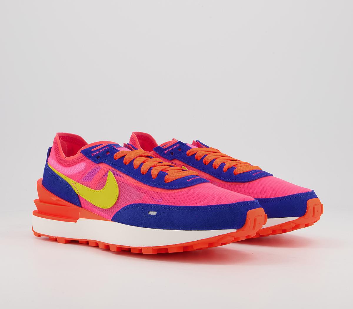 Nike Waffle One Trainers Nike Waffle One Trainers Racer Blue Citron Hyper Pink Siren Red Hyper