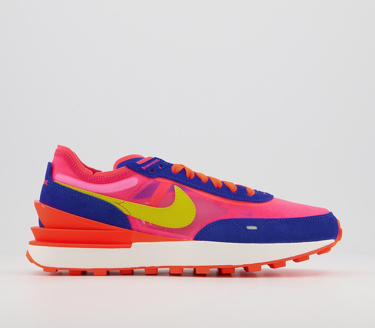 Nike Waffle One Racer Blue/Bright Citron/Hyper Pink Women's Shoe