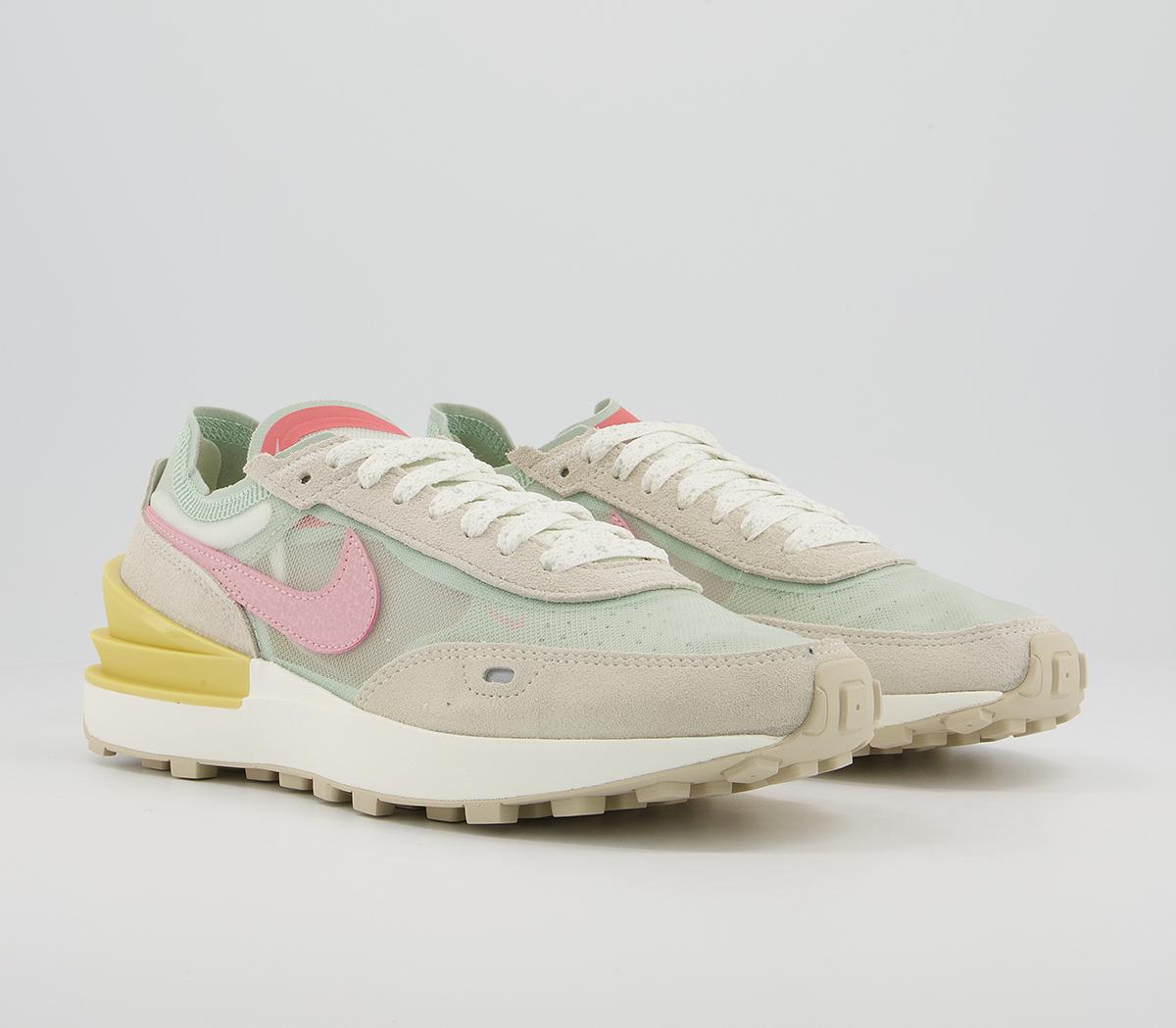 Nike Waffle One Trainers Nike Waffle One Trainers Seafoam Pink Glaze Sea Glass Saturn Gold Sail Ratt