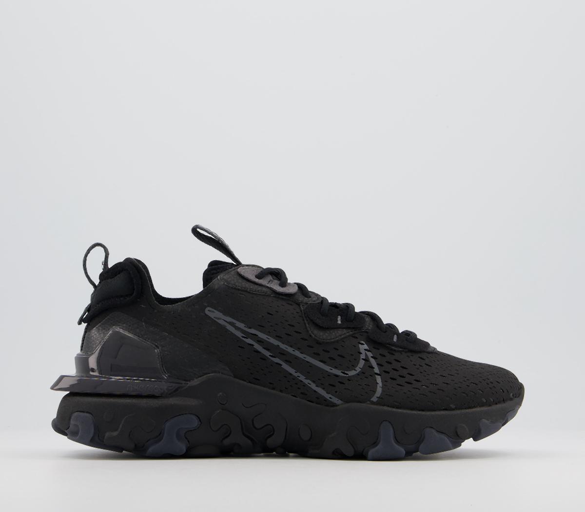 Nike React Vision Trainers Black Anthracite Black Men s Trainers