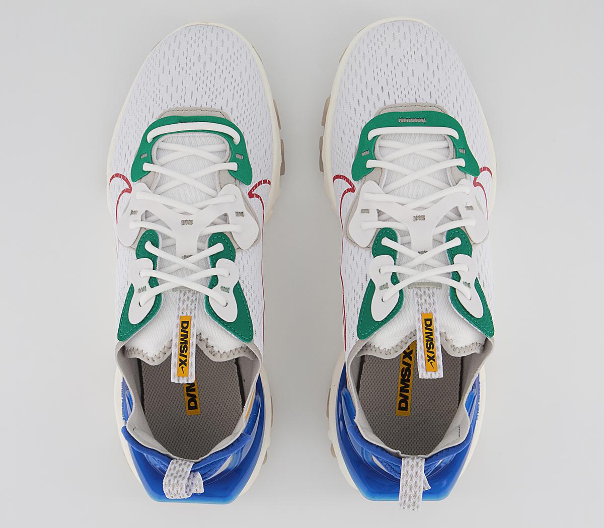 Nike Nike React Vision Trainers Nike Nike React Vision Trainers White University Red Sail Game Royal