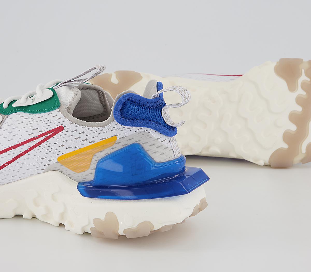 Nike Nike React Vision Trainers Nike Nike React Vision Trainers White University Red Sail Game Royal
