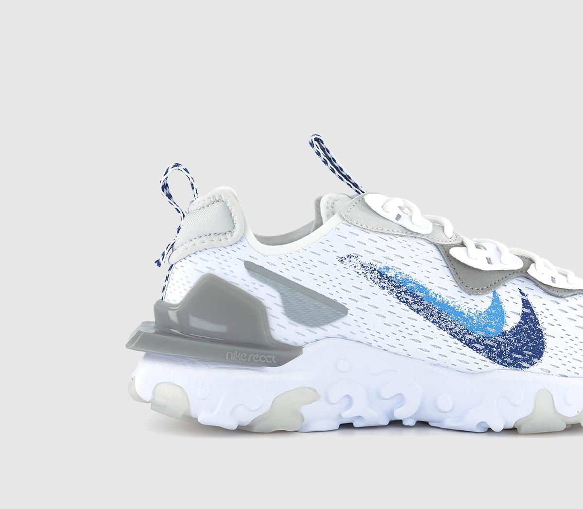 Nike Nike React Vision Trainers White University Blue Deep Royal Blue