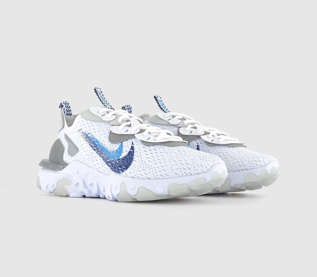 Nike Nike React Vision Trainers White University Blue Deep Royal Blue
