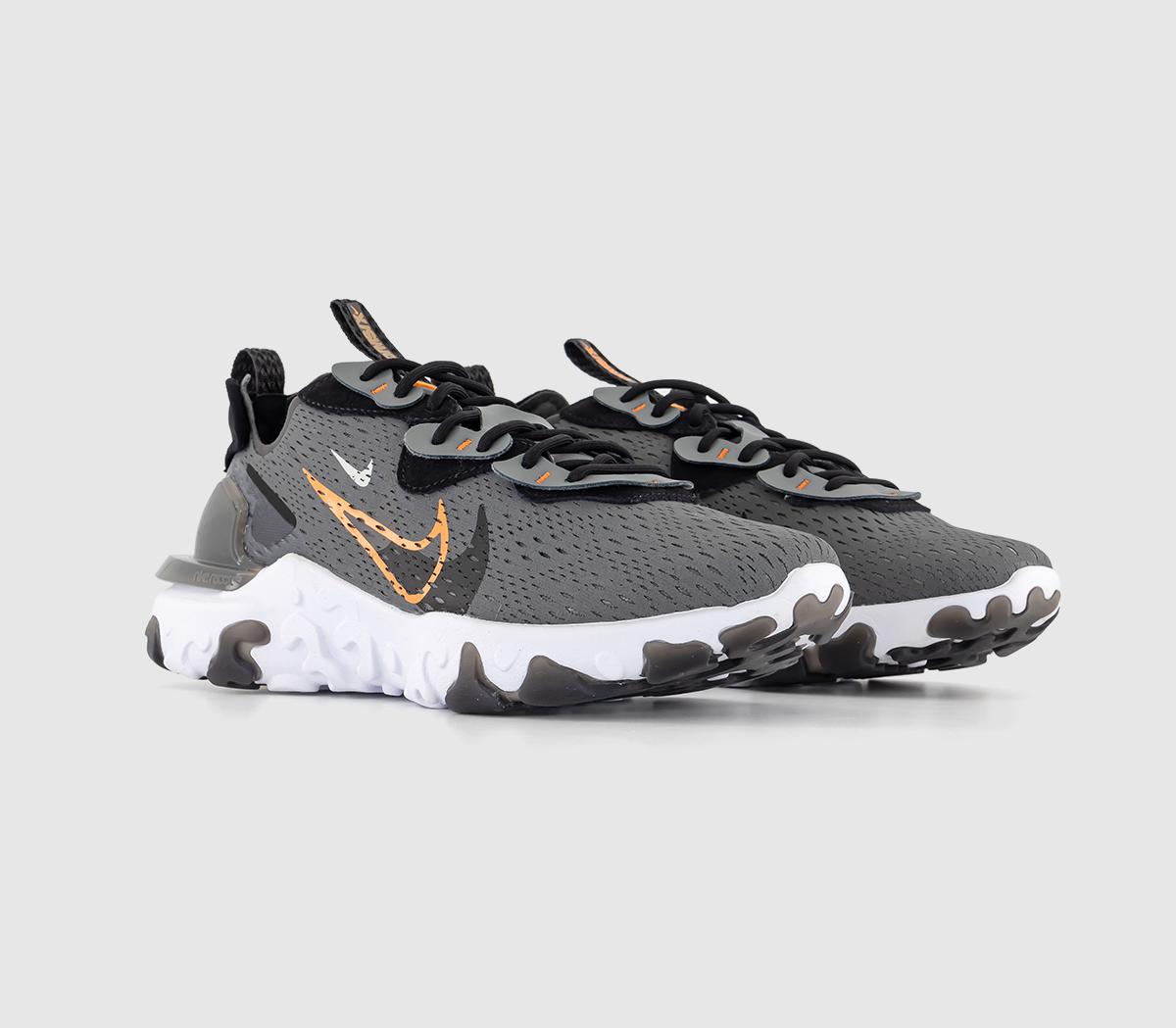 Nike Nike React Vision Trainers Smoke Grey Black Bright Mandarin