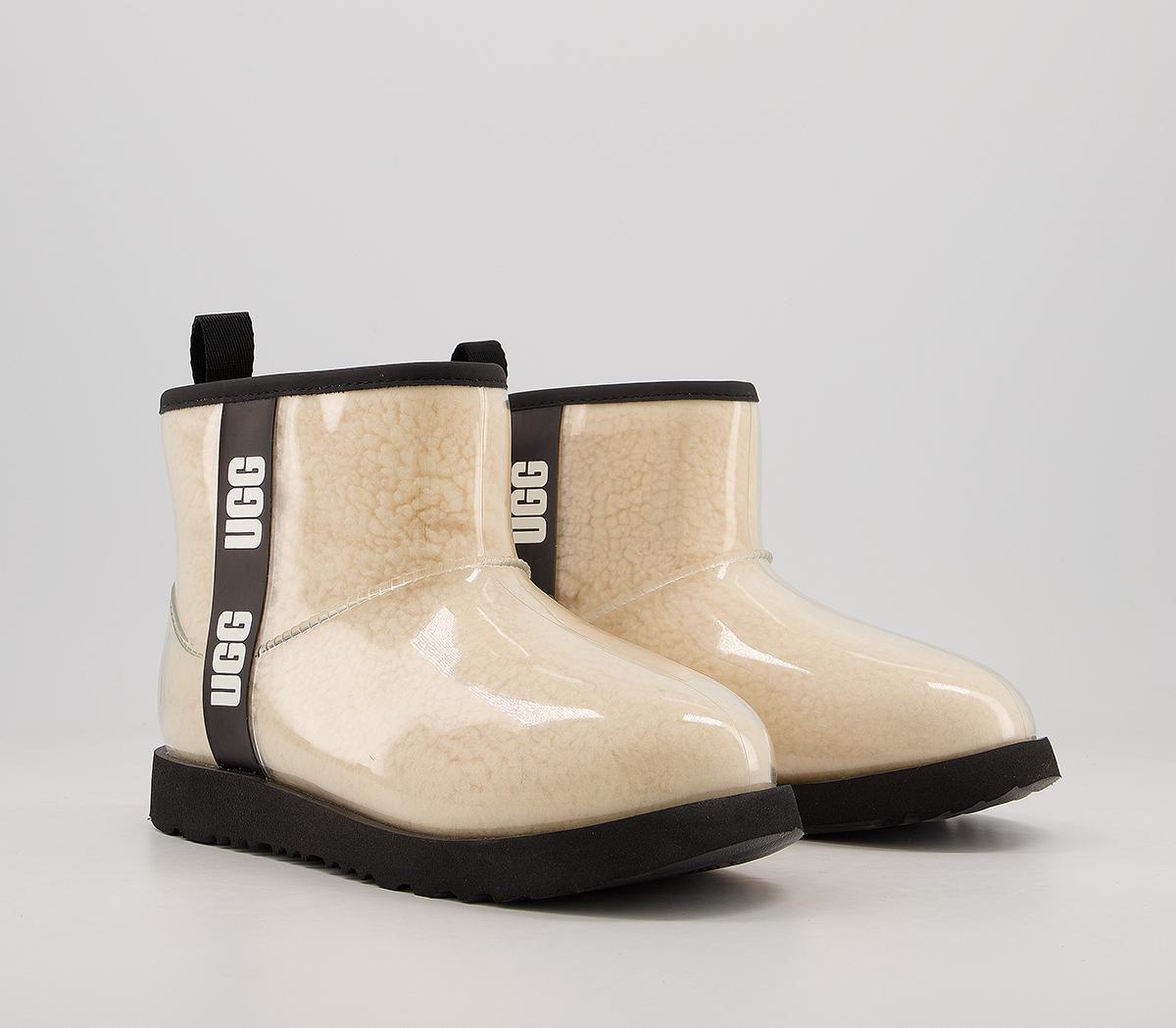 新品 UGGのClassic Clear Mini UGG Classic Clear Mini II Junior Boots Natural Black - Unisex