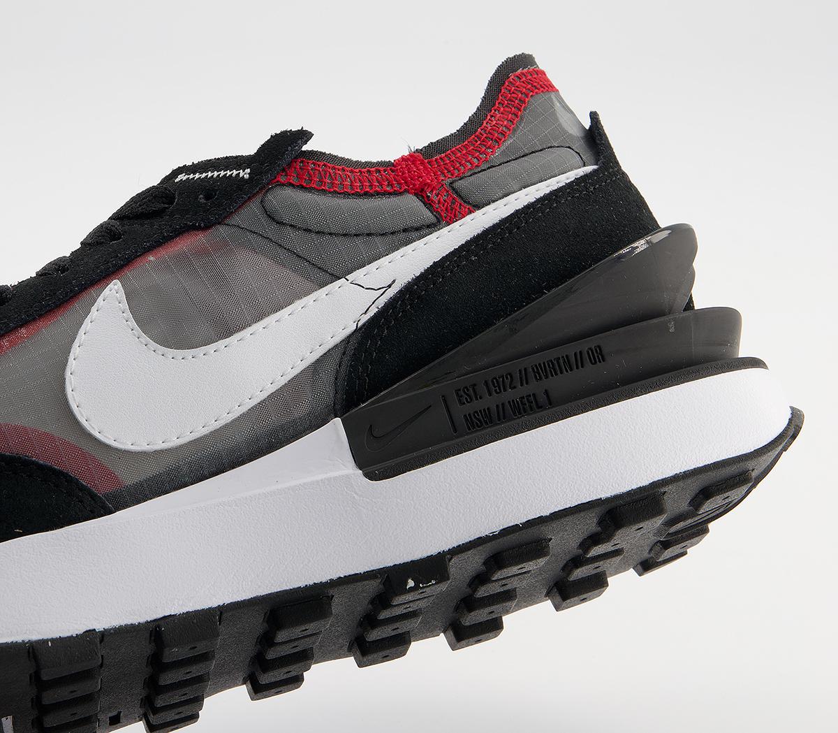 Nike Waffle One Trainers Nike Waffle One Trainers Black White Sport Red